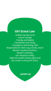 Girl Scout Law Phone Background
