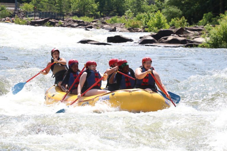 Troop 506 went white water rafting down the Ocoee River before some of the girls left for college.